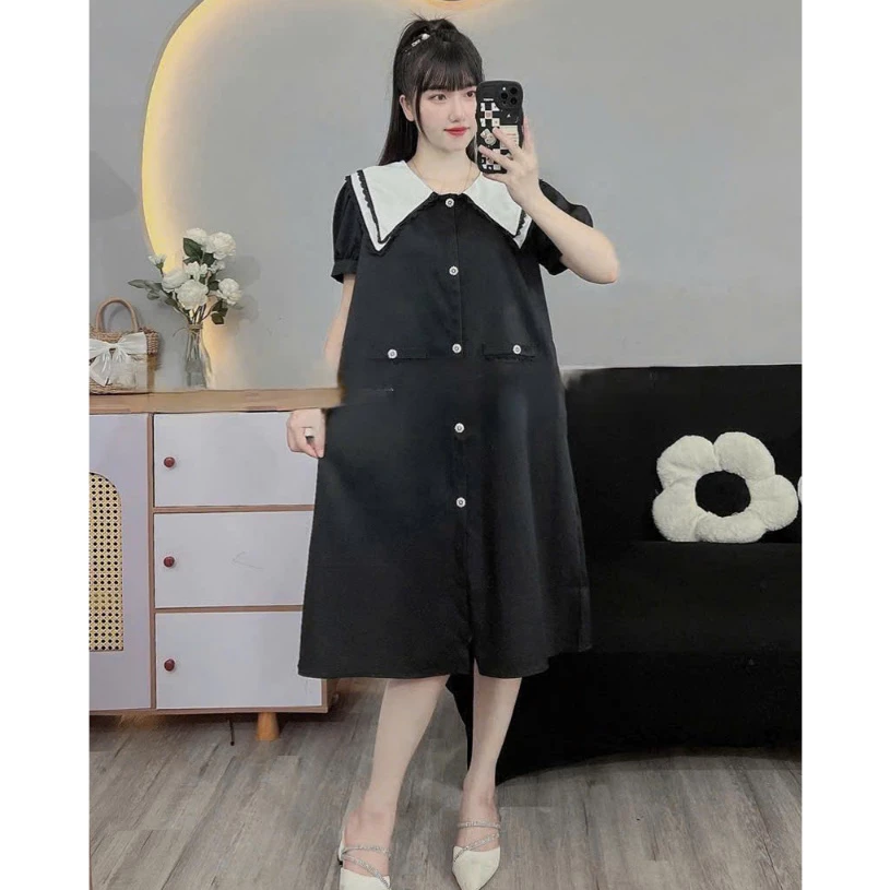 (Có size đến 100kg)Váy bầu,đầm bầu Bigsize thiết kế dáng công sở cực xinh