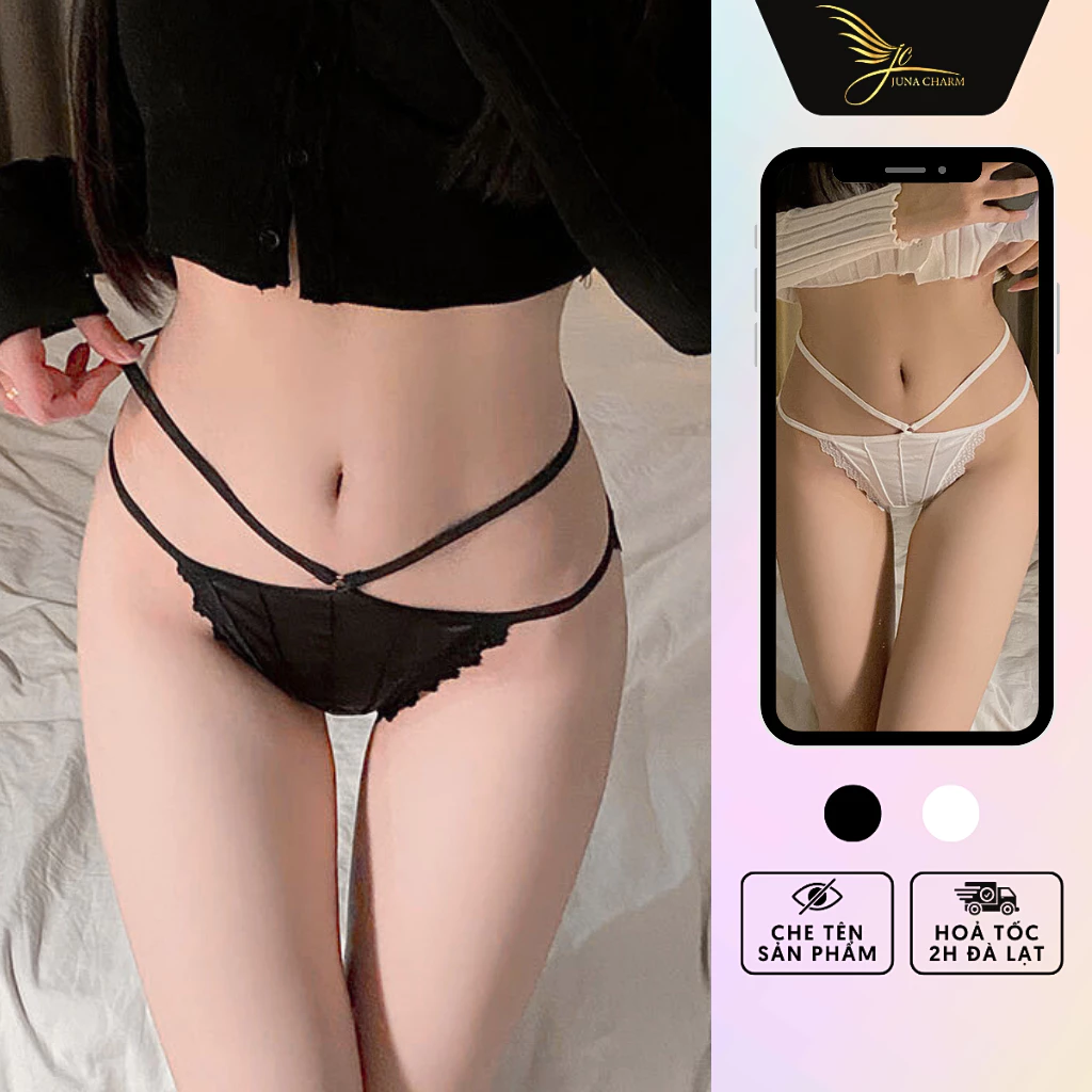 Quần Lót Ren Phối Lụa Dây Eo, Quần Chip Sexy JUNA Size L Thời Trang Đồ Lót Dành Cho Nữ Cao Cấp, 4 Màu/SP1560