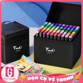 Bộ Màu Vẽ 262 Cây, Bút Màu Marker Touch Bộ Full 12/24/36/48/60/80/100/120/168/204/262 Màu Sắc Đa Dạng, Tươi Sáng