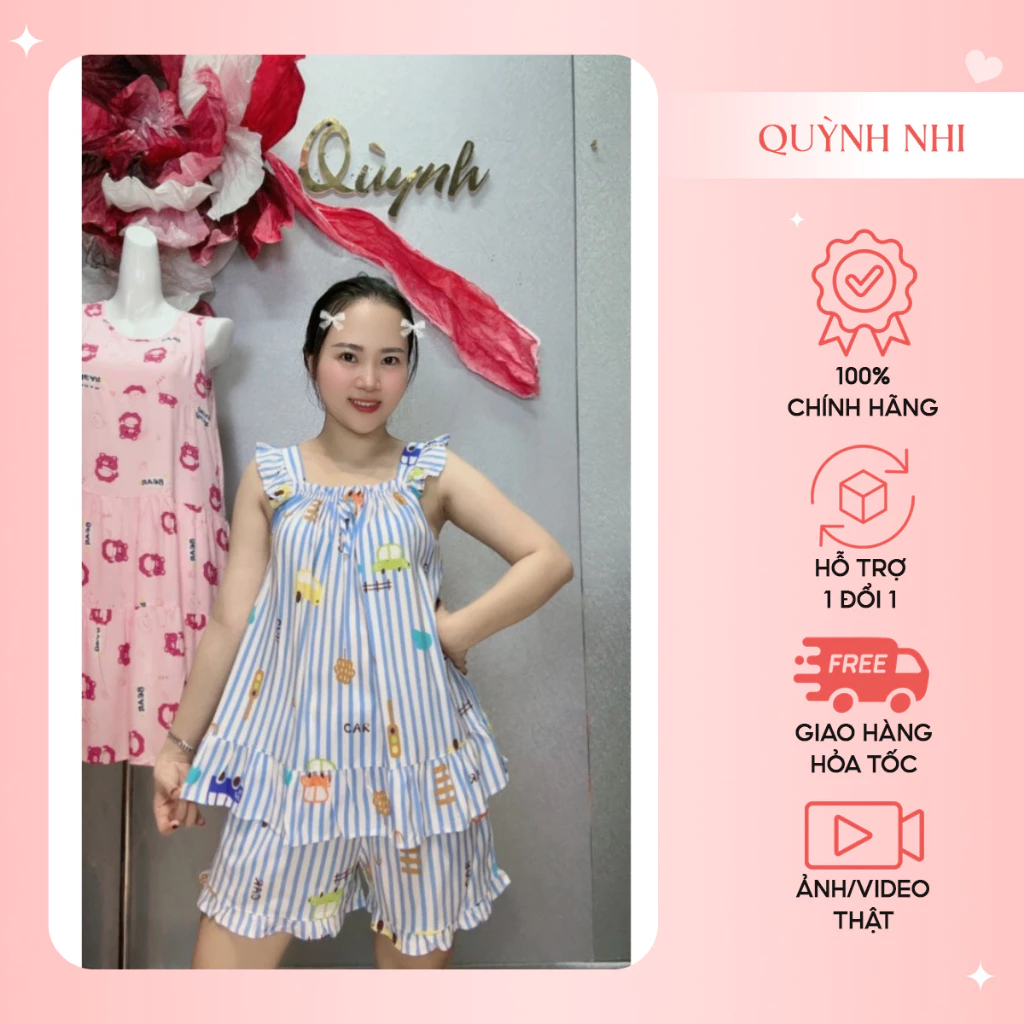 TL259_ĐỒ BỘ MẶC NHÀ, ĐỒ BỘ TOLE LANH QUẦN ĐÙI ÁO DÂY BẢN CÁNH TIÊN, SIZE 40-85KG