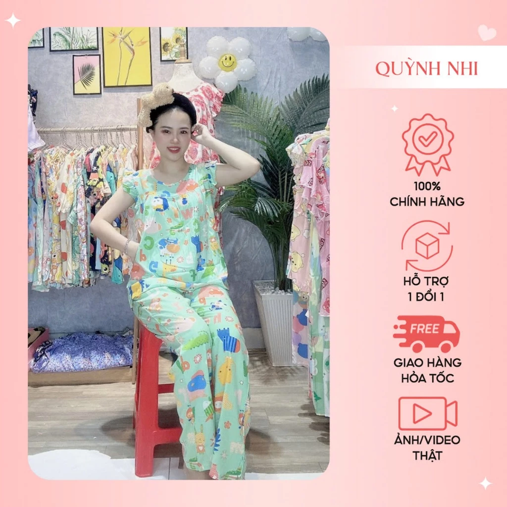 SET BỘ TOLE LANH DÀI ÁO TAY CÁNH TIÊN HỌA TIẾT THOI TRANG CÓ SIZE 40-70KG - TLD167