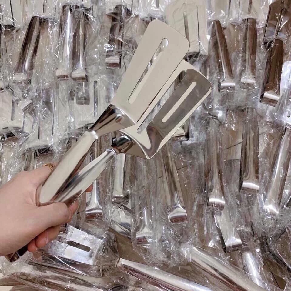 Kẹp Lật Thức Ăn Inox 304 Chuyên Dụng Gắp Đồ Chiên Rán Dài 25cm