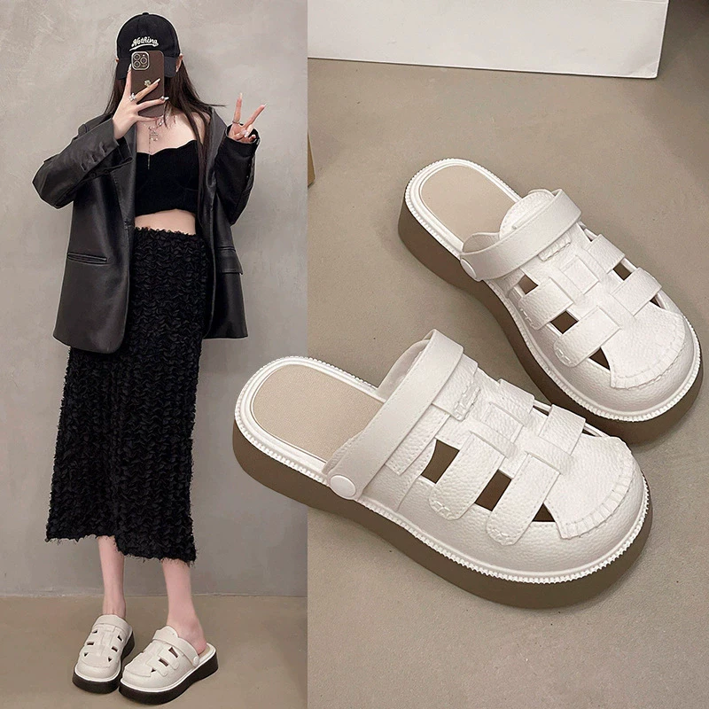 Dép sục nữ , sandal nữ kiểu dáng hàn quốc thanh lịch đế cao 4cm Lù Store - G333