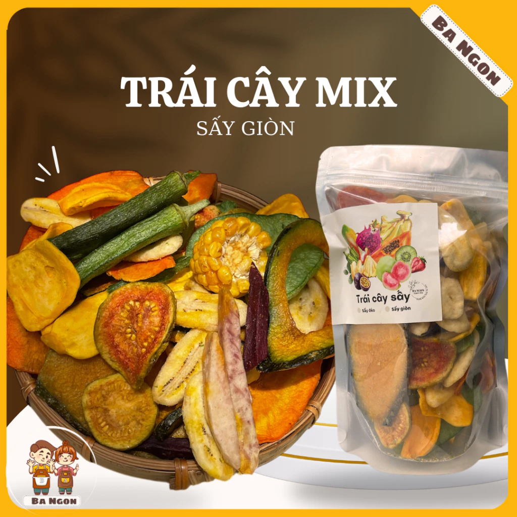 Trái cây thập cẩm sấy giòn - hàng xuất khẩu