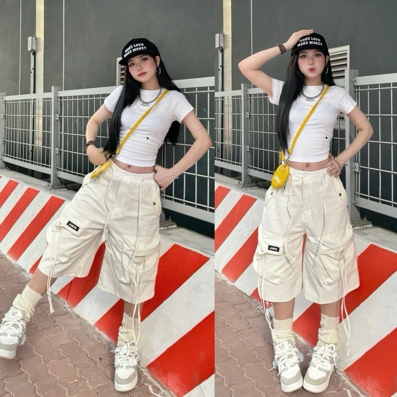 Quần short Kaki POCKET Túi hộp Tag JJAYS Form Lửng Unisex Nam, nữ Jaystoree