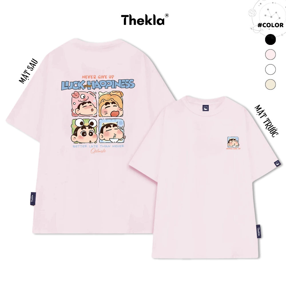 Áo Thun, Áo Phông Unisex By Thekla BST21 Chất Cotton Co Giãn Thoáng Mát Form Rộng Cho Nam Nữ