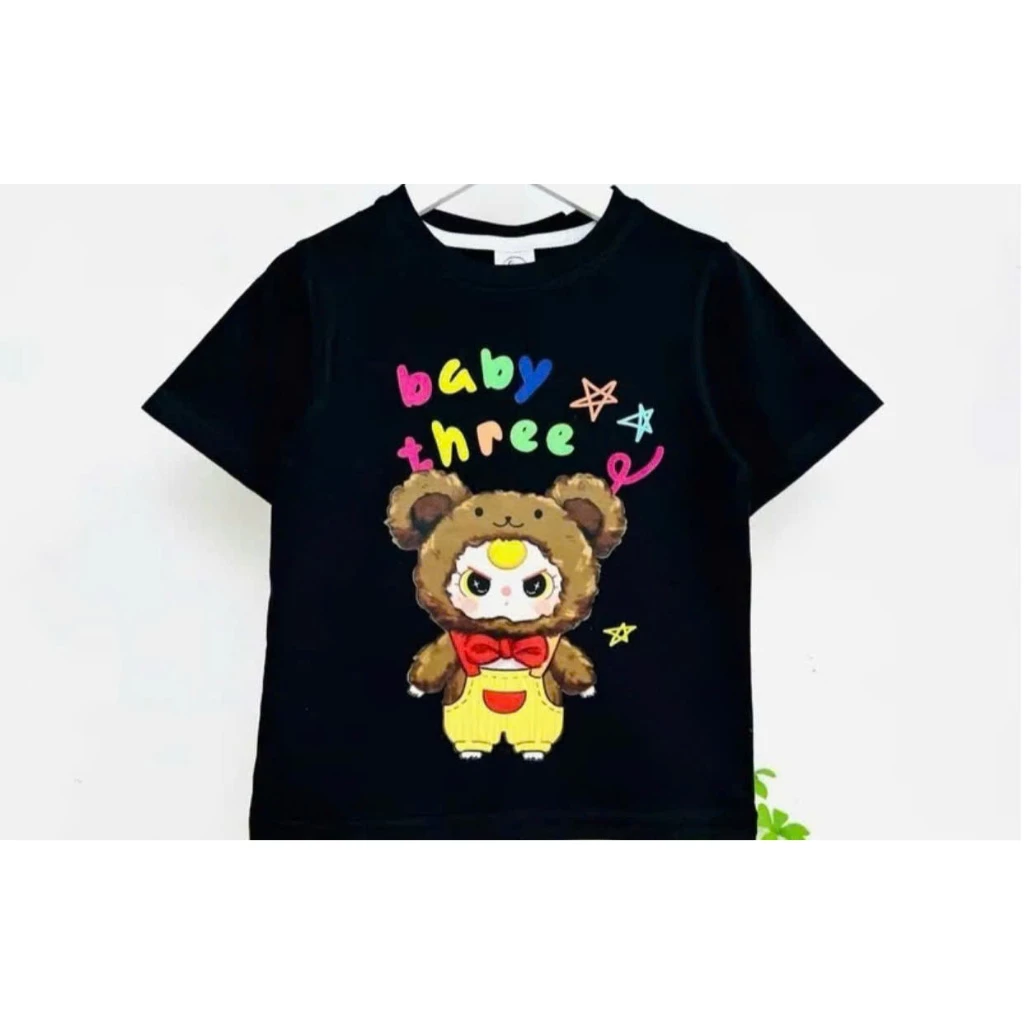 ÁO CỘC TAY  MẪU MỚI BABY THREE NÂU CHO BÉ TRAI VA GÁI