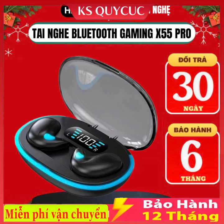 Tai Nghe Không Dây X55 / F9 / M10 / KY8 PRO Bluetooth Màn Hình LED Tai Nghe Tích Hợp Mic , Khử Tiếng Ồn..