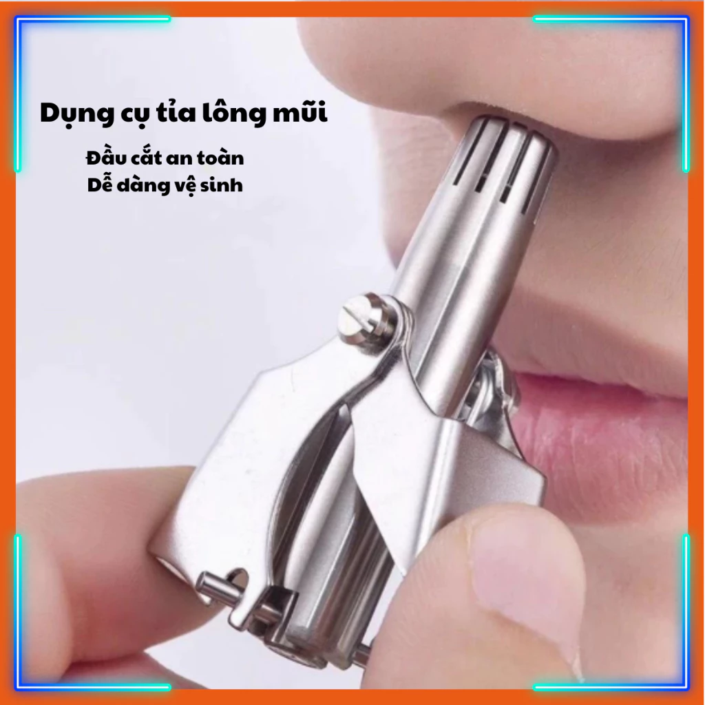 Dụng cụ cắt tỉa lông mũi bằng thép không gỉ lưỡi sắc bén, máy cắt lông mũi an toàn tiện lợi