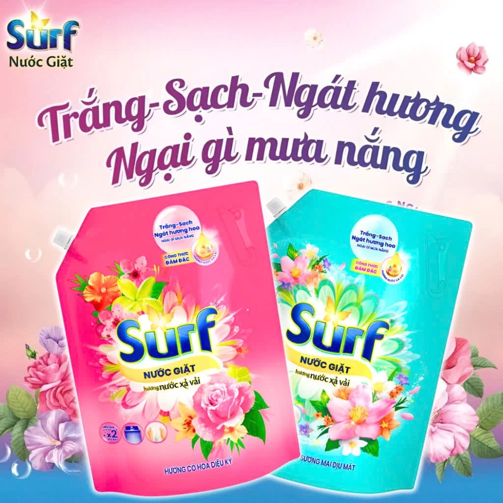 Nước giặt Surf hương cỏ hoa diệu kỳ túi 3,6KG
