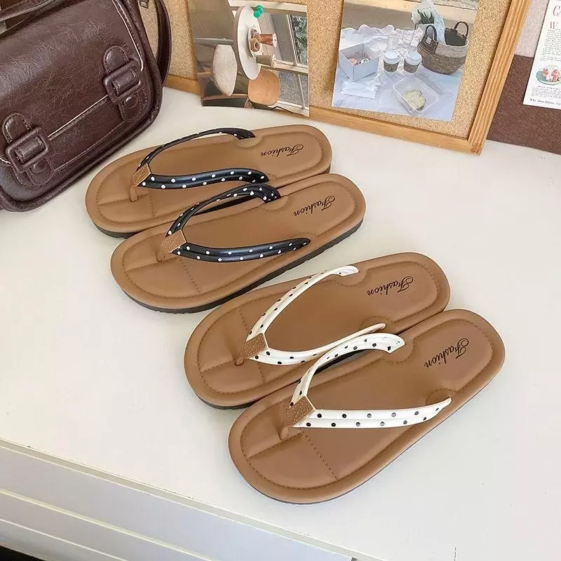 Dép Xỏ Ngón Nữ Đế Phẳng Đi Biển Dáng Đẹp-Dép Kẹp Nữ Mùa Hè Thoáng Khí 36-41 Giay zep Store-DXN