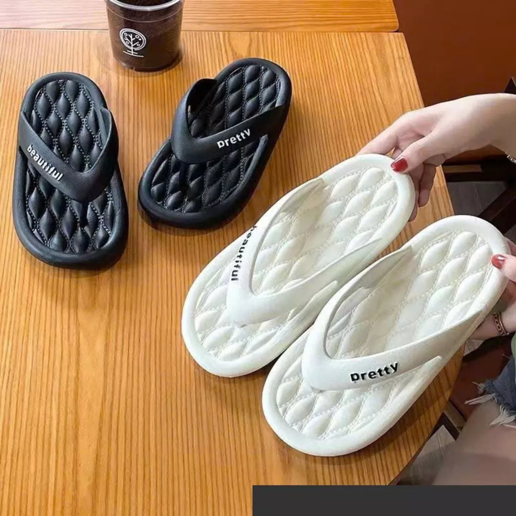 Dép Tông Nữ Pretty Đi Mua Hè, Xỏ Ngón Đi Biển Cao Cấp, Chống Nước Siêu Nhẹ Size 36-39