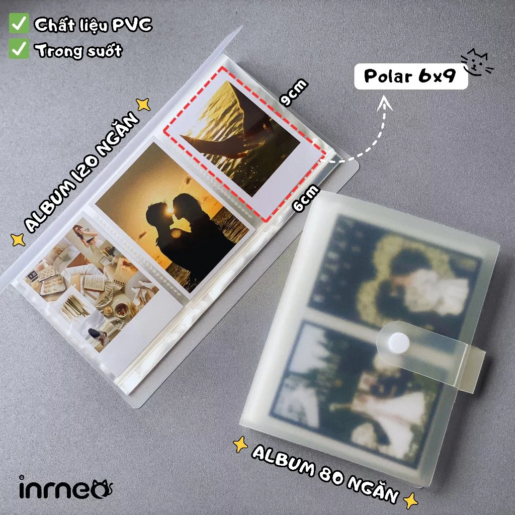 Album đựng ảnh 80, 84, 120, 240 ngăn. Chất liệu PVC nhám mờ - Album đựng card, ảnh 6x9, 5x7,...
