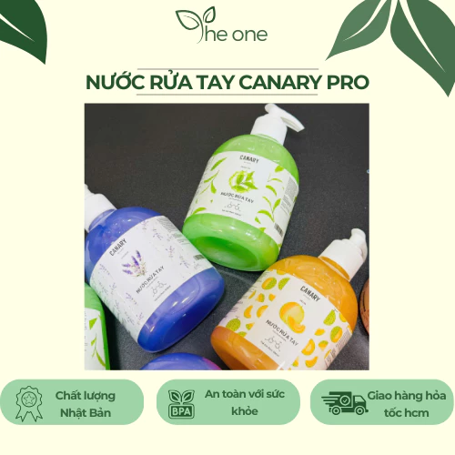 Nước rửa tay Canary Pro- phiên bản cải tiến. Diệt khuẩn 99%, mùi hương dễ chịu, làm sạch tốt