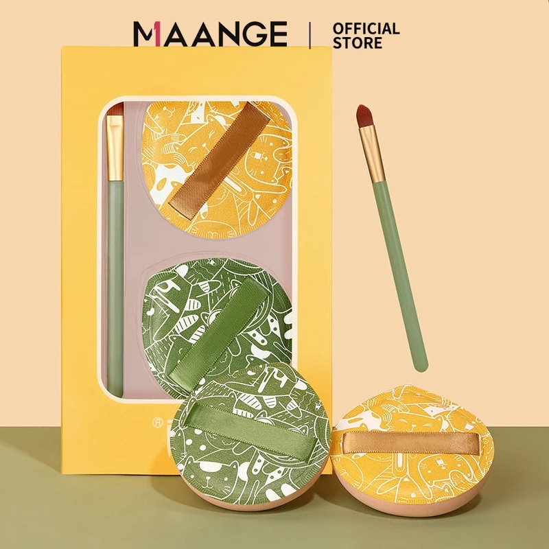 Mút Tán Kem Nền MAANGE Mút Tán Phấn Trang điểm Kèm Hộp Đựng Mềm Mịn Đàn Hồi 1628