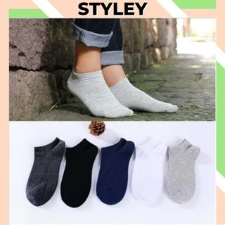 Tất nam nữ cổ ngắn đi giầy lười, Vớ nam nữ chất liệu cotton thoáng mát chống hôi chân Style P001