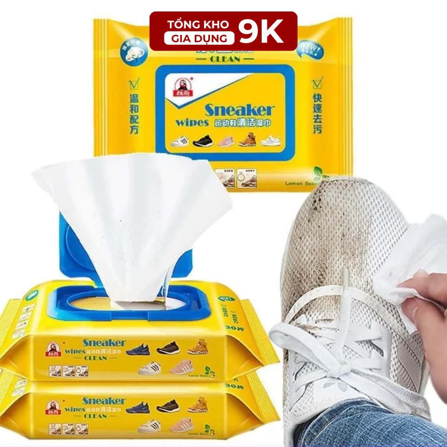 Khăn Giấy Lau Giày Sneaker, Giấy Ướt Lau Giày Túi Xách Giày Dép, Vệ Sinh Giày Chống Ố, Tiện Lợi. TKVA 209 -