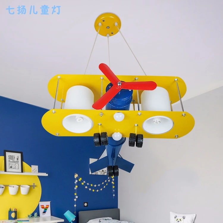 Đèn thả trần LED máy bay hoạt hình – Bảo vệ mắt, không nhấp nháy | Trang trí phòng ngủ, phòng học, nhà trẻ