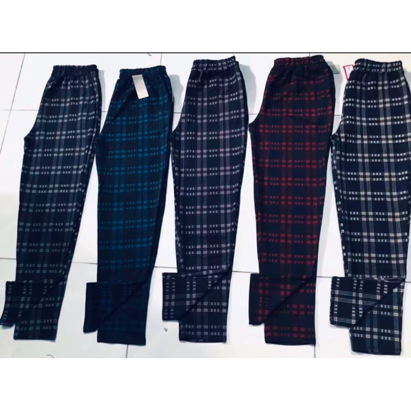 Combo 3 quần dài nữ kẻ xốp lao động 40-60kg (3 quần 3 màu ngẫu nhiên )