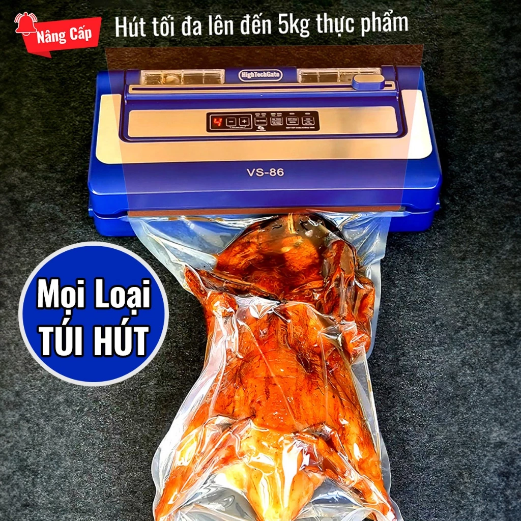 Máy Hút Chân Không VS86 – Mọi Loại Túi Hút, Có Chế Độ Thổi, Tiếng Việt Dễ Dùng, Kèm Dao Cắt Túi