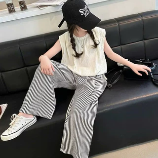 (15-65kg) Quần kẻ cực xinh cho bé gái