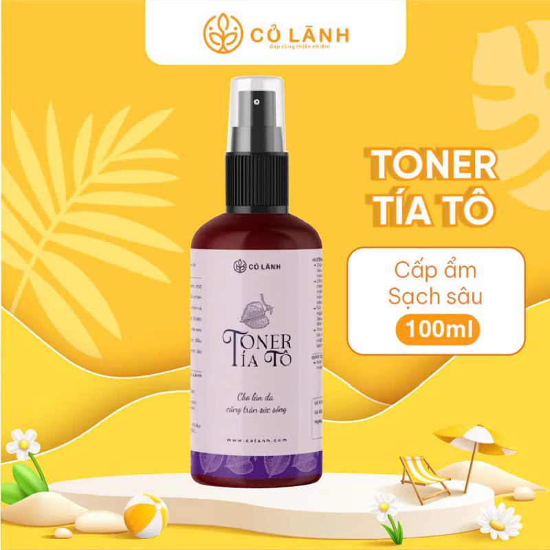 Toner dưỡng da tía tô tươi thiên nhiên lành tính