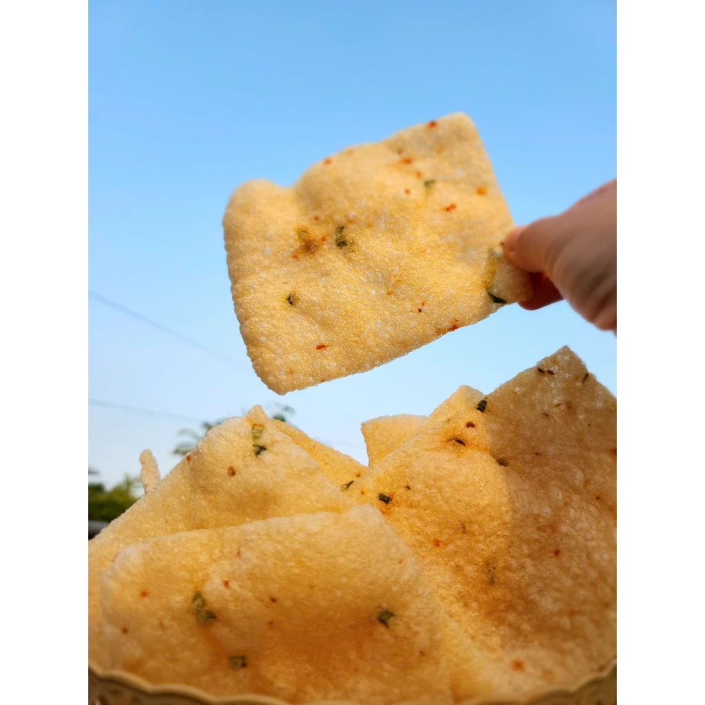 Túi 100gr - 48% tôm tươi, Bánh phồng tôm loại thượng hạng, Bánh phồng tôm Năm Căn - Cà Mau, Đồ ăn vặt, Đặc sản Cà Mau