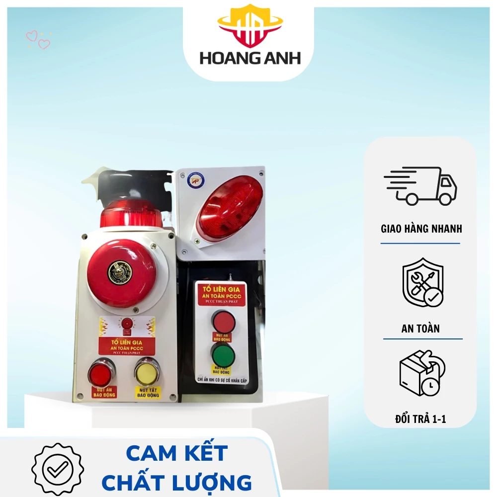 Tổ hợp báo cháy liên gia, dùng trong báo cháy khu vực rộng lớn giúp cảnh báo cháy kịp thời khu vực đông dân cư