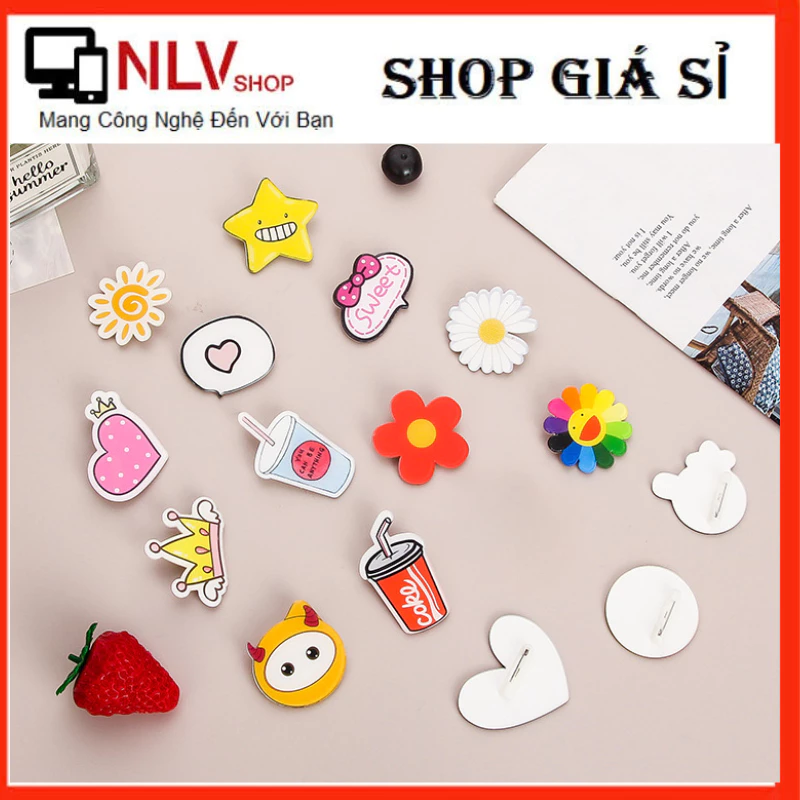 Huy hiệu cài balo,ghim cài quần áo nhiều mẫu cute,Ghim phin cài á, trâm cài nhựa nhỏ gọn tiện dụng#
