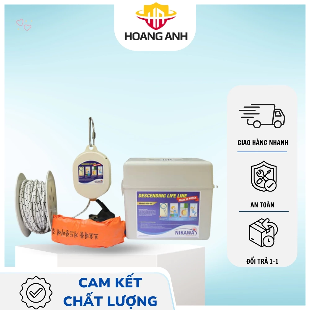 Thang dây thoát hiểm thả chậm Nikawa, hàng Nhật Bản nhập khẩu chính hãng