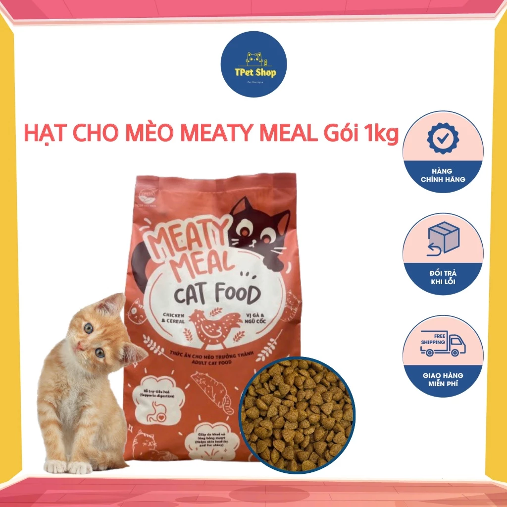 Thức ăn hạt khô cho mèo MEATY MEAL TFOR cho mèo trưởng thành - Tpet shop