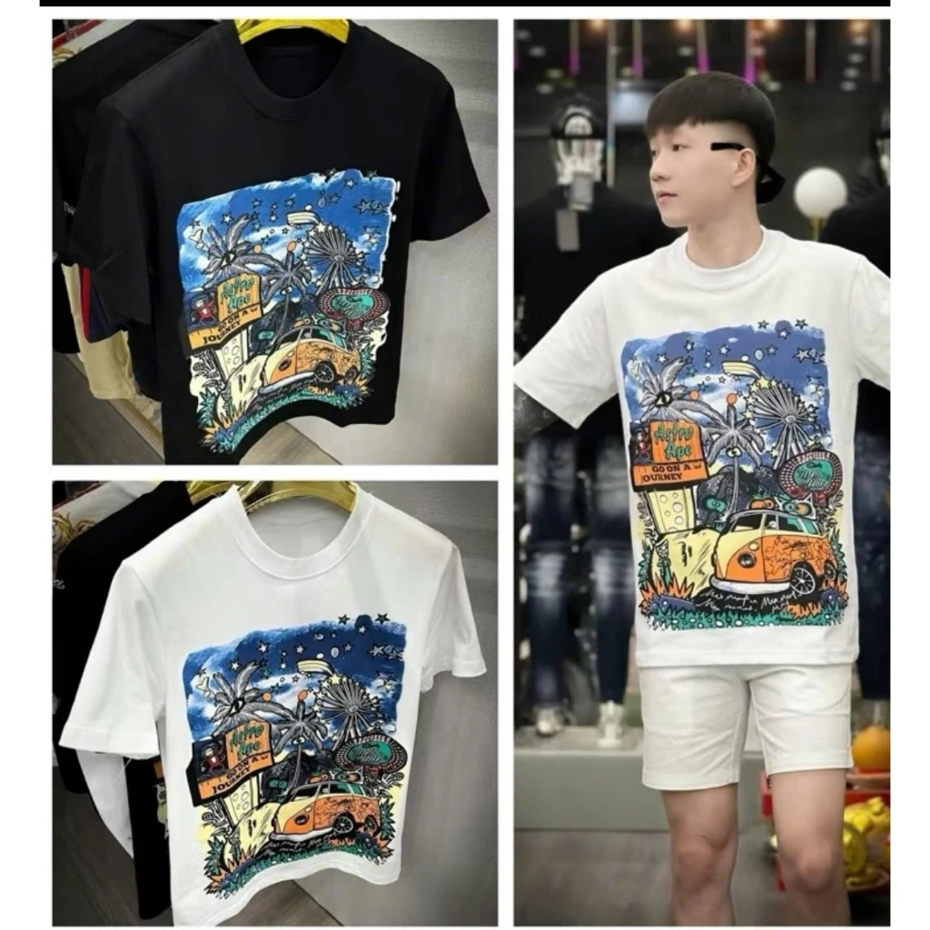 Áo thun cổ tròn nam nữ DSQ vải cotton co giãn phối họa tiết Stay mẫu mới trẻ trung,form đẹp,mẫu mới,giá rẻ-đẹp MENSWEAR