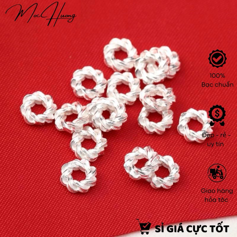 [S925] Charm bạc chặn vặn thừng - TH210 MOCHUONGJEWELRY