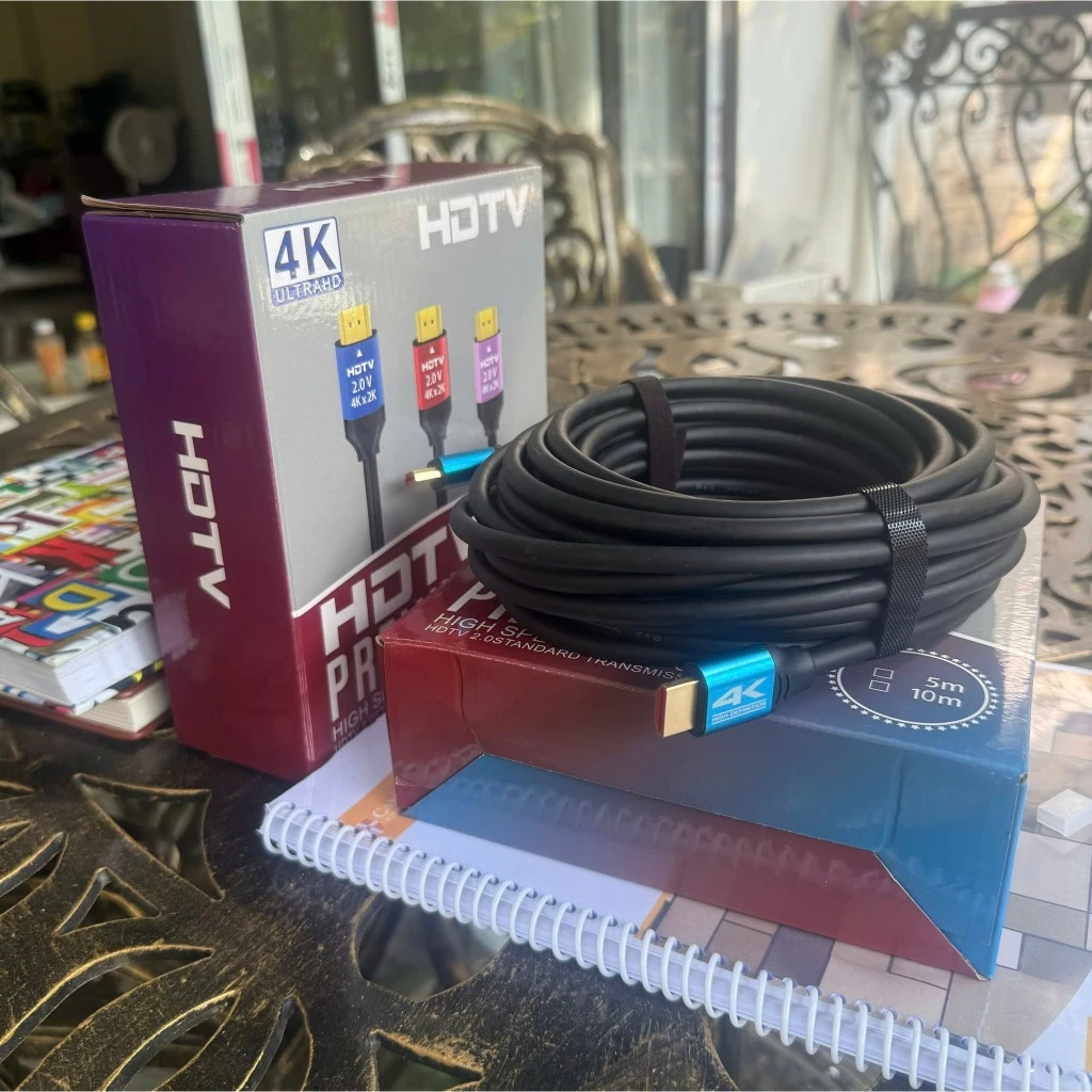 Cáp Hdmi 4K*2K 60Hz siêu nét. Dây hdmi 19+1 full box dài 10m, 15m, 20m chuyên lắp đặt công trình