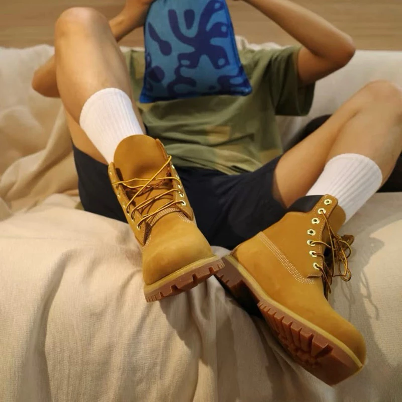 [ Hàng Sẵn ] Giày cổ cao Timberland màu nâu bản cao cấp