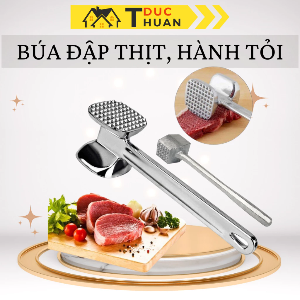 Búa đập thịt, hành tỏi ớt TUIDO SHOP Nhôm đúc nguyên khối chống rỉ ĐT HOME