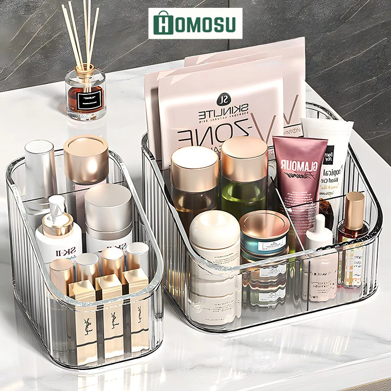 Khay Đựng Mĩ Phẩm, Khay Đựng Đồ Trang Điểm Để Bàn Chia Ngăn, Thiết Kế Sang Trọng P066