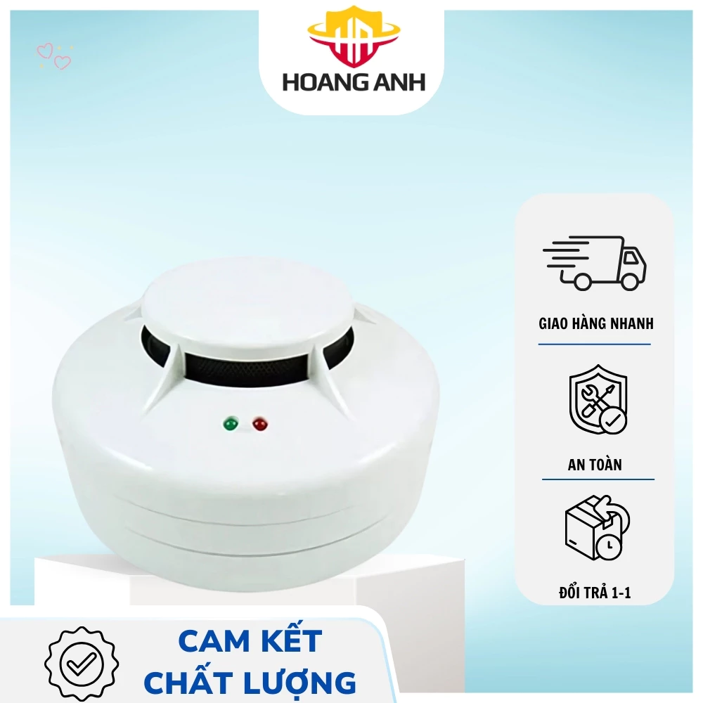 Đầu báo khói Dahua, giúp cảnh báo sớm hỏa hoạn và sự cố, dùng trong hệ thống cảnh báo cháy