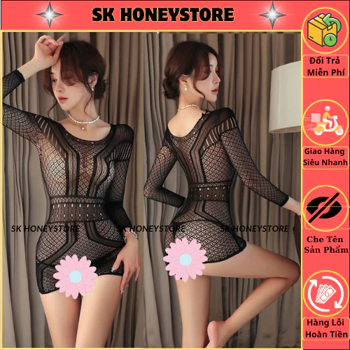 Váy ngủ nữ tay dài MS6096 💕 Đồ ngủ nữ