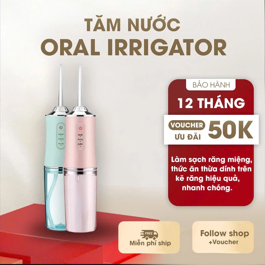 Máy Tăm Nước Cầm Tay Oral Irrigator - Tăm Nước Vệ Sinh Răng Miệng Hàng Chính Hãng HOT