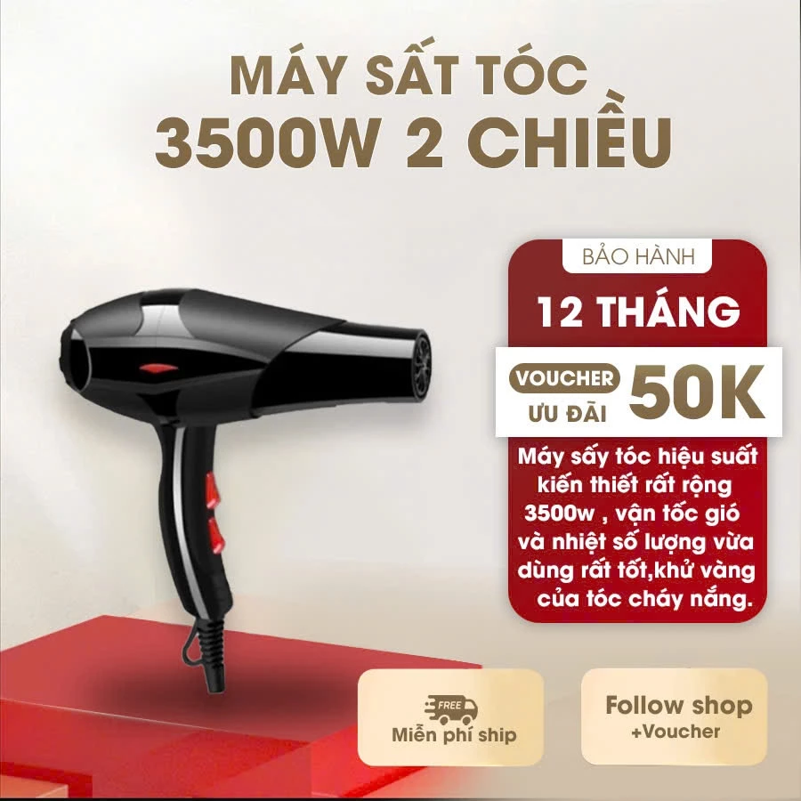 Máy Sấy Tóc Công Suất Lớn 2 Chiều Nóng Lạnh - Máy Sấy Tạo Kiểu Salon Công Suất Lớn Kèm Đầu Thổi Hot _ST1