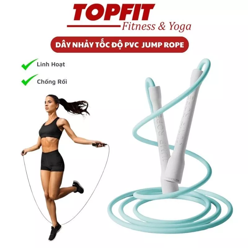 Dây Nhảy Tốc Độ Chất Liệu PVC Dày 6mm Chống Rối Tập Thể Dục - DNHAY