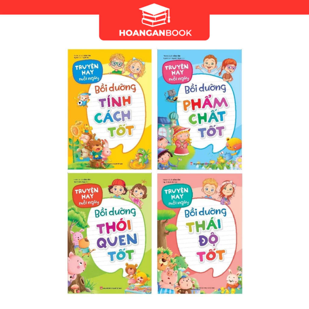 Sách: Combo 4 Cuốn Truyện Hay Mỗi Ngày (Tính Cách Tốt, Phẩm Chất Tốt, Thói Quen Tốt, Thái Độ Tốt)
