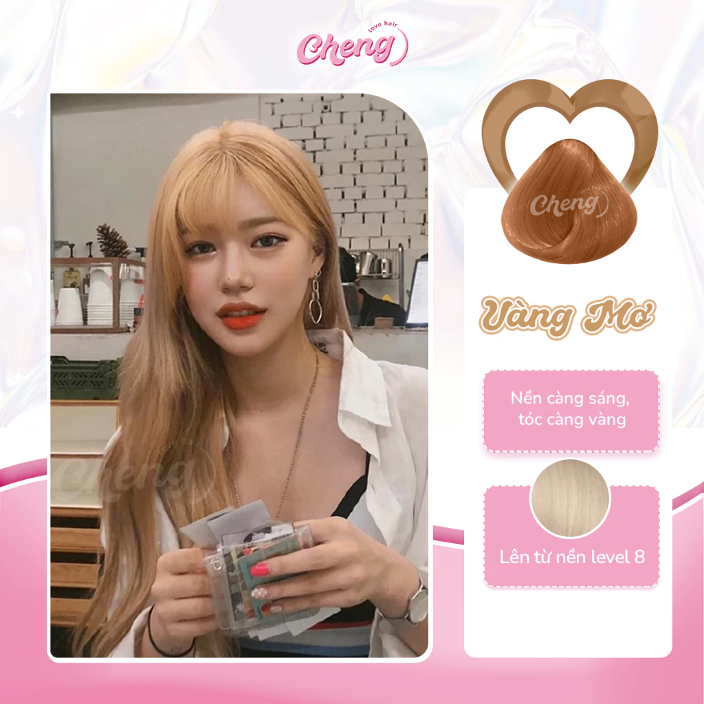 Thuốc Nhuộm Tóc Màu VÀNG MƠ Không Tẩy | Chenglovehair, Chenglovehairs