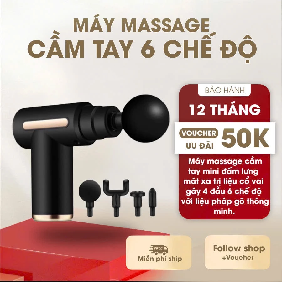 Máy Massage Cầm Tay Mini, Súng Massage Cầm Tay Mini Toàn Thân 6 Cấp Độ Chuyên Sâu Đa Năng - DL2
