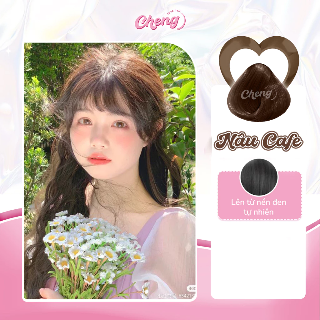 Thuốc Nhuộm Tóc Màu NÂU CÀ PHÊ - NÂU CAFE Không Tẩy | Chenglovehair, Chenglovehairs
