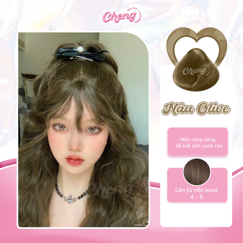 Thuốc Nhuộm Tóc Màu NÂU OLIU - NÂU OLIVE Không Tẩy | Chenglovehair, Chenglovehairs