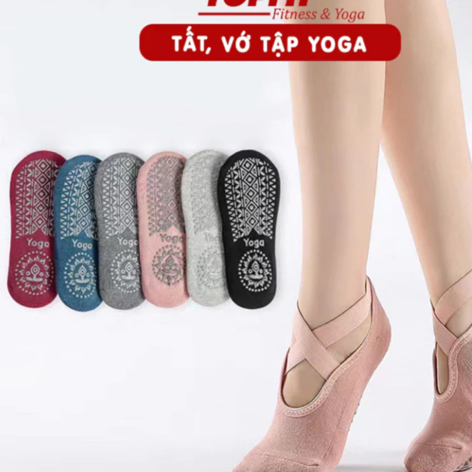 Tất Vớ Tập Yoga, Pilates Có Hạt Silicon Chống Trượt Topbody