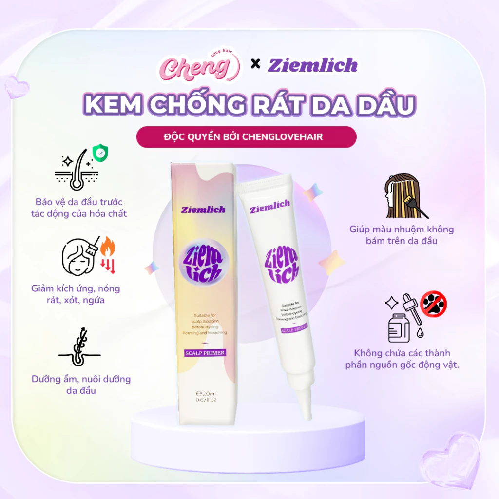 Kem Chống Rát Da Đầu Khi Làm Hóa Chất Ziemlich | Chenglovehair, Chenglovehairs