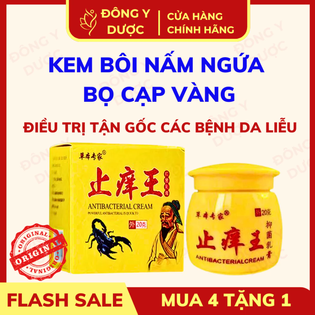 [CHÍNH HÃNG] Kem Bôi Nấm ngứa Bọ Cạp Vàng Ông Già  Hỗ Trợ Giảm Ngứa Hắc Lào Lăng Ben Tổ Đỉa Vảy Nến
